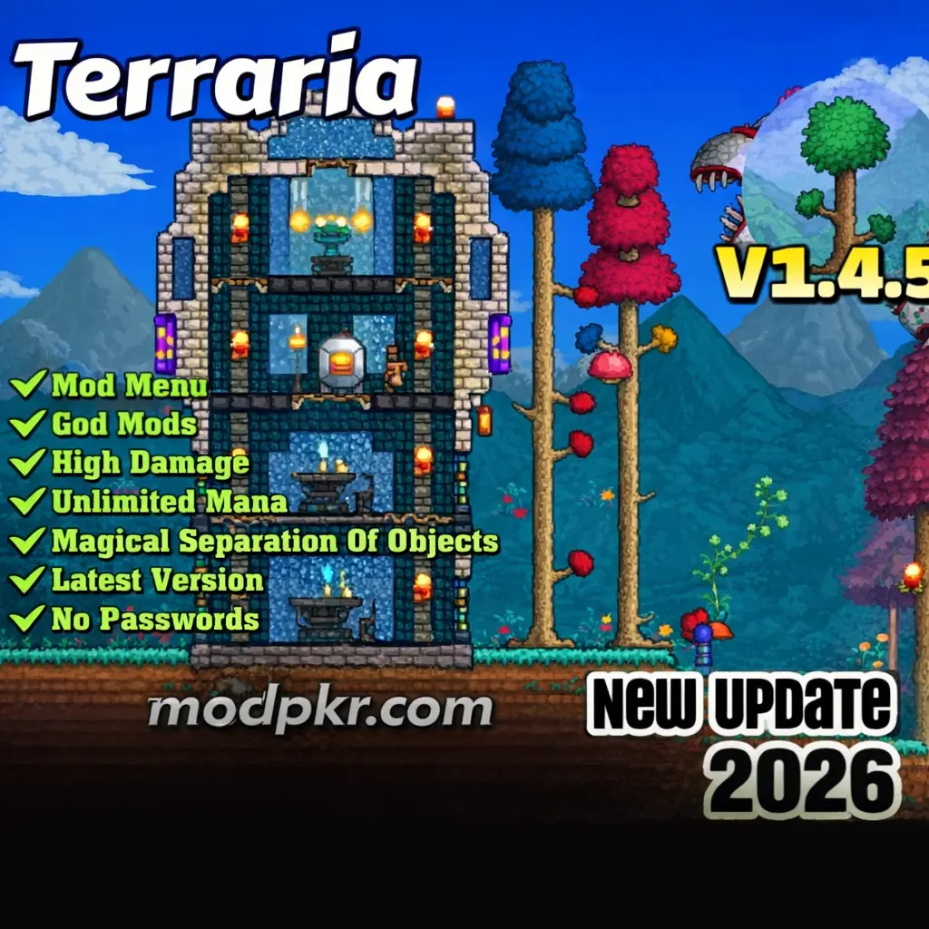 Download Terraria MOD APK — Unlimited Items, Free Craft, and Immortality Enabled